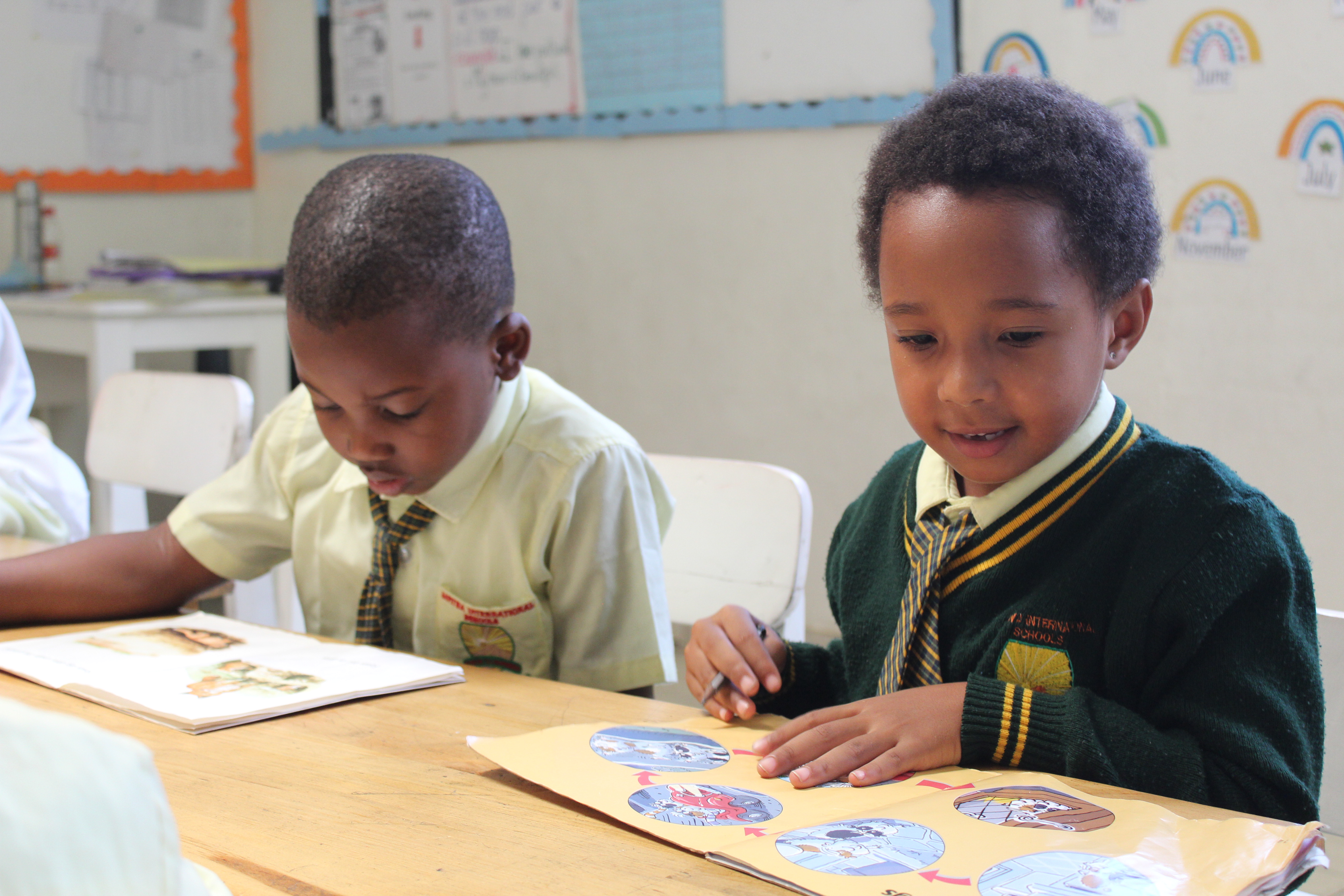 Primary students learning
